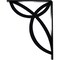 Ekena Millwork Versailles Wrought Iron Bracket, (Single center brace), Powder Coated Black 1 1/2"W x 7 1/2"D x 10"H BKTM01X07X10SVE - alternate 3